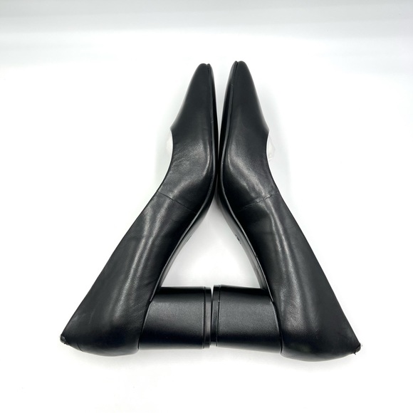 Calvin Klein Womens Alanta 2 Black Leather Square Toe Classic Pumps Heels Shoes - Picture 8 of 14